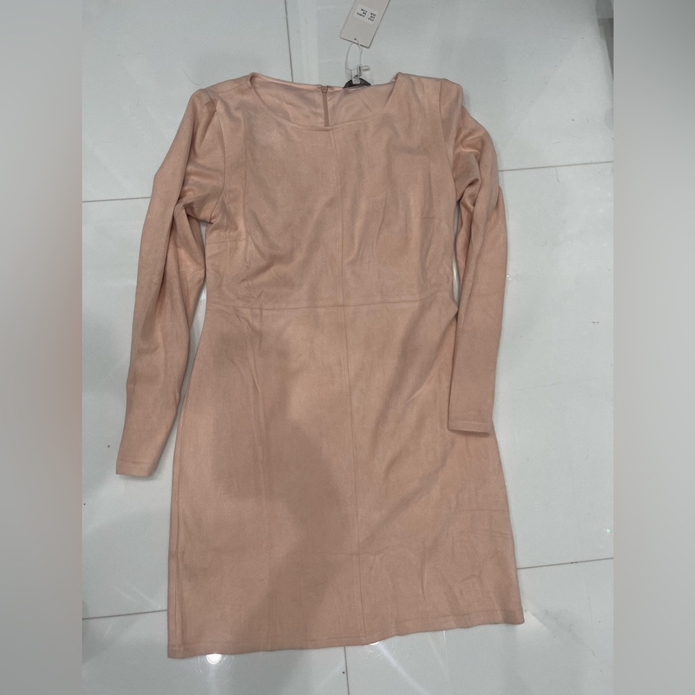 Pink Suede Dress